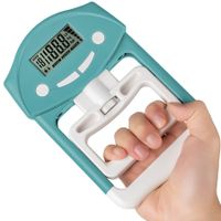 Electronic Hand Grip Strength Tester, Grip Strengthener Hand Exerciser Meter, Digital Hand Grip Training Gauge 220 Lbs / 99 Kgs for Sports (Blue)