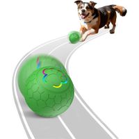 Smart Interactive Dog Toys Ball, Auto Bouncing Rotating Ball, Moving Pet Toys for Dogs 20 lbs, USB Rechargeable, Fun Gift for Boredom, 1 Pack, Green