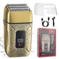 Electric Shavers for Men,Waterproof Head Shavers Triple Foil Beard Trimmer,Barber Supplies LED Displays,USB Charging Shaver,