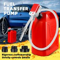 Oil Fuel Transfer Pump 3.2GPM Battery Powered Extractor for Car Gas Diesel Kerosene Petrol Water Liquid with 3 Gas Can Adapters Hose Auto Stop Sensor