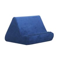 Tablet Stand Pillow with Pocket, Lazy Holder Stand for Bed Sofa,Compatible with iPads Tablets Smartphones Books Magazines (Blue)