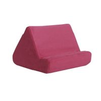 Tablet Stand Pillow with Pocket, Lazy Holder Stand for Bed Sofa,Compatible with iPads Tablets Smartphones Books Magazines (Rose Red)