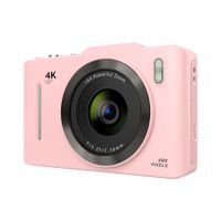 44MP Digital Camera CCD, 2.8-Inch, 16X Digital Zoom, 1080P HD Recording, Portable Student Camera for Photography Video Color Pink