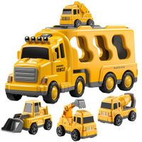 Construction Truck Boy Toys for Age3+,Engineering Transport Vehicle Carrier Truck,Kids Excavator Crane Gifts Toys