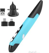 2.4GHz USB Wireless Optical Stylus for Computer Parts for PC Wireless Mouse 2.4G Type of Customised Innovative Vertical Stylus (Blue)