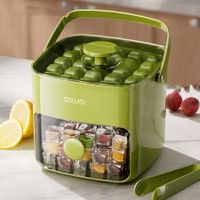 Portable  Large Capacity Ice Maker with ABS Storage Tray For Fridge Kitchen Perfect for Parties,Outdoor Events Color Green