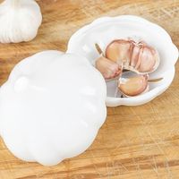 Vegetable Shaped Food Saver,Reusable Food Savers,Garlic Saver,Storage Keeper Holder for Fridge(Garlic)