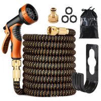 75ft Expandable Garden Hose with 10-Function Nozzle, Lightweight, Durable, Flexible, Kink-Free Retractable Garden Hose for Lawn and Garden