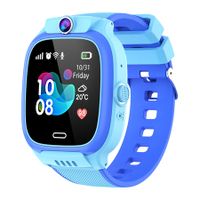 Kids Phone Watch with Calling SOS Texting Wifl Music Games Pedometer Camera Alarm Stopwatch Video Calculator, Smart Watch for Boys Girls (Blue)