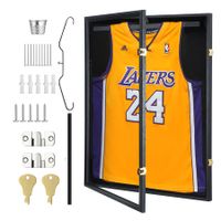 Jersey Shadow Box Frame Sports Memorabilia Display Case Wall Mounting Showcase Football Basketball Hockey Custom Shirt Framing Cabinet with Locks