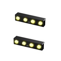 2 Packs 4 Warm Lights Outdoor Garden Household Wall Lamps Colored & Warm Light Store Sign Lighting