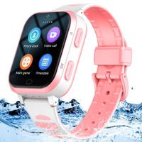 4G GPS Smart Watch for Kids Whatsapp Line Video Phone Call and Text Voice Chat SOS Alarm MessageCamera Anti-Lost Real-time Tracker(Pink)