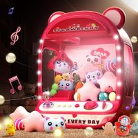 Claw Machines for Kids,Arcade Games Mini Vending Machine with Squishy Fidget Toys,Candy Machine,Claw Game Machine with 20 dolls and 10 Twisted Eggs