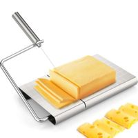 Cheese Slicers for Block Cheese,Stainless Steel Cheese Cutter,Cheese Cutting Board,Adjustable Cheese Slicer Kit for Cheese,Butter,Cheese Cube