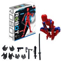 Red Blue Lucky 13 Action Figures Assembly Completed 3D Printed Multi Jointed Movable Desktop Decorations for Action Figures for Game Lovers