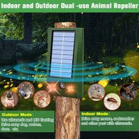 Solar Animal Repellent Basic I Repels Dogs, Cats, Mice, Rats and Wild Animals I Animal Repeller with White and Red LED Flash Light