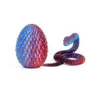 Laser Red Blue 3D Printed Viper Dragon Egg Set Movable Joint Toy Popular Easter Gift for Children