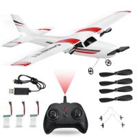 RC Plane,2.4GHz 2 Channels RTF RC Aircraft with 3-Axis Gyro for Beginner Easy to Speedy Fly Glider Toys with 2 Extra Batteries