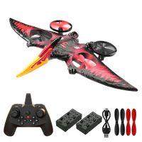 Pterodactyl Toys Drone,Easy to Fly Dragon Remote Controlled Aircraft,Flying Toys Birthday Gifts,Hobby RC Plane (Red)