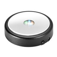 LED Light Base Multicolor Round Display Stand for Crystal Art Lighted Base for 3D Glass Led Display Base Pedestal Plate Decor Black