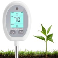 Soil Moisture Meter with LCD Screen, 5 in 1 Soil pH Meter with Soil Light, Moisture, Temperature, pH, Nutrient Monitoring, Soil Tester for Garden