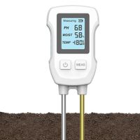 3 in 1 Soil Moisture Meter Digital PH Meter, Soil Moisture, Soil Temperature, Backlight LCD Display, Soil Test Meter for Garden, Lawn