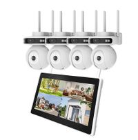 Face Detection 5MP IP CCTV Kit Full Color Night Vision Wireless Surveillance Security Camera Solar System White