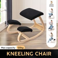 Ergonomic Kneeling Chair Office Home Desk Rocking Stool Comfortable Computer Better Posture Angled Knee Support Seat