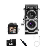 Digital Vintage Mini Camera,1080P FHD Video,12MP Autofocus,Point and Shoot Digital Camera with 16GB Card,Compact Small Vlogging Camera