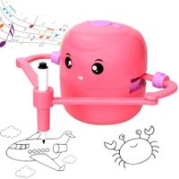 Drawing Robot for Kids,Interactive Educational Drawing Robot for Kids,Montessori Learning Toy with 100 Word Cards Color Pink