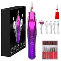 Portable Electric Nail Drill,with LED Nail File Kit,Gel Nails, Manicure Pedicure Polishing,4 Speeds Adjustable