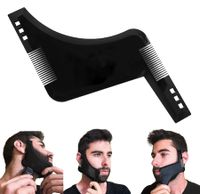 Beard Shaping & Styling Tool with Inbuilt Comb,Perfect for Line Up & Edging,Use with Beard Trimmer or Razor,Black