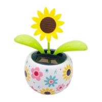 Sunflower Solar Dancing Flower Solar Dancing Solar Toys, Solar Powered Swinging Animated Dancer Toy Office Desk Car Decoration for Car