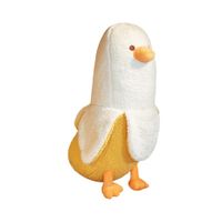 Banana Duck Plush Toy Cute Plushie Hugging Plush Pillow Duck Stuffed Animal for Girls and Boys White 50 CM