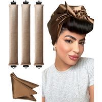 Little Velvet Overnight Curls Blowout 3 Rods Heatless Hair Curler to Sleep in Satin Heatless Curls No Heat Hair Rollers Blonde