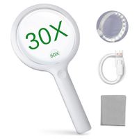 Magnifying Glass with Light, LED Magnifiers for Reading USB Rechargeable Magnifying Glasses with Light for Close Work