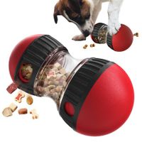 Interactive Dog Toys Food Treat Dispenser for Dogs Slow Feeding for Large/Medium/Small Aggressive Chewers Promotes Healthy Eating Habit-Red