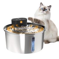 3.2L Wireless Pet Water Fountains for Cats Indoor,Stainless Steel Cordless Automatic Dog Drinking Dispenser