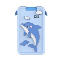 Blue Children Mini Mobile Phone Camera Dual Camera Multi Function Photo & Video Sticker Camera (No Memory Card Included)