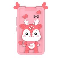 Pink Children Mini Mobile Phone Camera Dual Camera Multi Function Photo & Video Sticker Camera (No Memory Card Included)