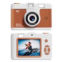 Brown 50MP 32G WiFi Children Camera Photo Video AF Autofocus 16x Digital Zoom Built in Fill Light