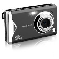 Digital Camera, 1080 FHD Photo Camera, AutoFocus 4K Digital Camera, Portable 16X Digital Zoom Camera for Teenagers Men Women Beginners Girls Boys, Black