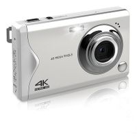 Digital Camera, 1080 FHD Photo Camera, AutoFocus 4K Digital Camera, Portable 16X Digital Zoom Camera for Teenagers Men Women Beginners Girls Boys, White