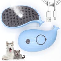 Cat Steam Brush for Shedding,3 in 1 Steam Cat Brush,Steam Brush for Cats and Dogs,Pet Steam Brush Hair Cleaning Water Steamy Brush,SPA Grooming Brush