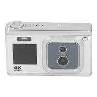 4K HD Dual Cam Dual IPS Screen Digital Camera, 16X Zoom Auto Focus Beauty Torch, Small Portable Digital Camera