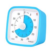 Visual Timer for Kids, 60-Minute Timer for Classroom Office Kitchen, Countdown Clock Timer for Children, Homeschool Supplies Study Tool (Blue)