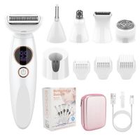 Electric Razor for Women 5 in 1 Removal for Nose Ear Eyebrow Rechargeable Face Shavers Body Legs Pubic Underarms Portable Womens Razors Set