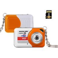 Digital Camera X6 Portable Camera Keychain, Ultra Mini High Denifition Kids Camera Mini DV with 32 GB Memory Card, Orange