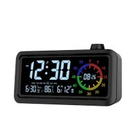 Visual Timer for Kids, Rechargeable Alarm Clock, Dual Display, LCD Time Reminder, Ideal for Teaching, and Time Management Gifts for Kids (Black)