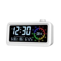 Visual Timer for Kids, Rechargeable Alarm Clock, Dual Display, LCD Time Reminder, Ideal for Teaching, and Time Management Gifts for Kids (White)